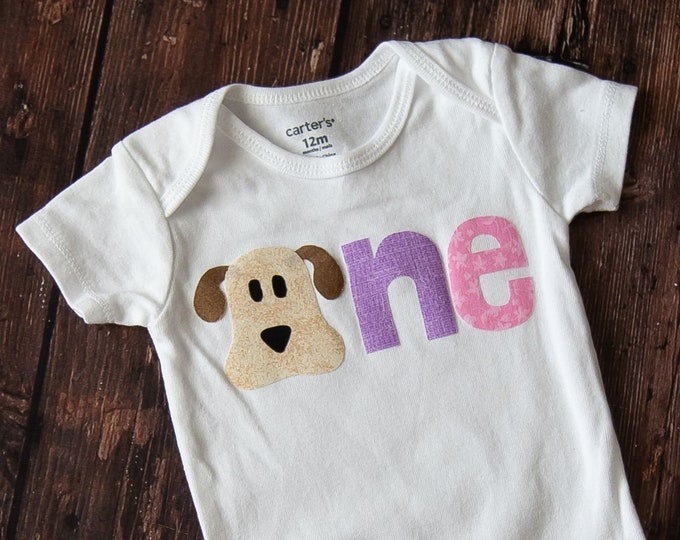 Puppy PAWty 1st Birthday Outfit! Puppy First Birthday Bodysuit! Girl Puppy birthday / Girl puppy birthday shirt / dog themed birthday shirt