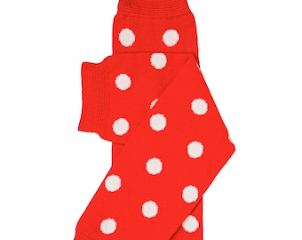 Red and White Polka dot Leg Warmers! Newborn or One Size Polka-dot Legging / Baby Leggings / Christmas Leg Warmer / Valentine's Day Polkadot