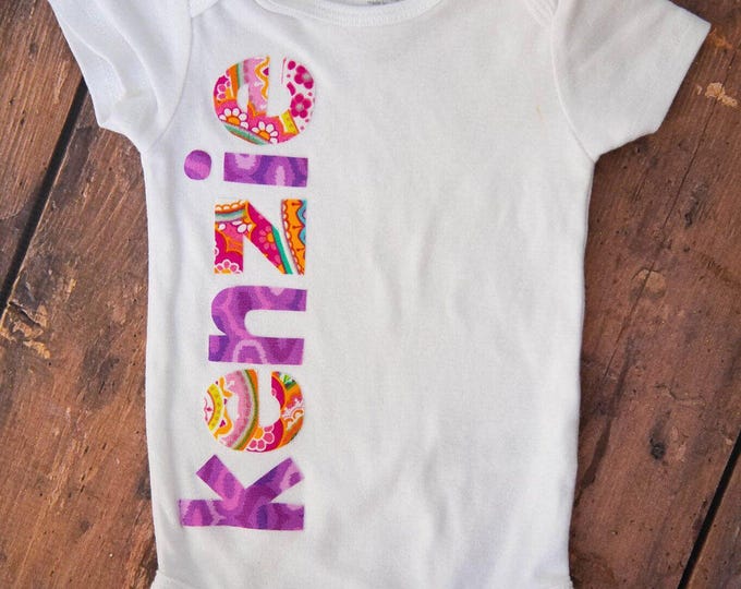 Custom Monogrammed Name Outfit! Personalized Baby Girl Bodysuit / Baby Shower Gift / Personalized baby gift