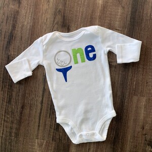 Golf 1st Birthday Bodysuit: Hole in One Outfit
