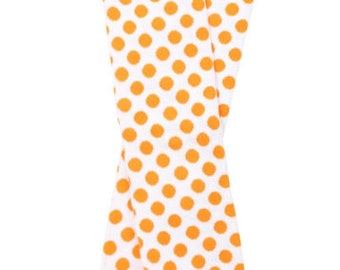 Orange and White Polka dot Leg Warmers! Newborn or One Size Polka-dot Legging / Baby Leggings / Polkadot/ Halloween Chicken Costume /Pumpkin