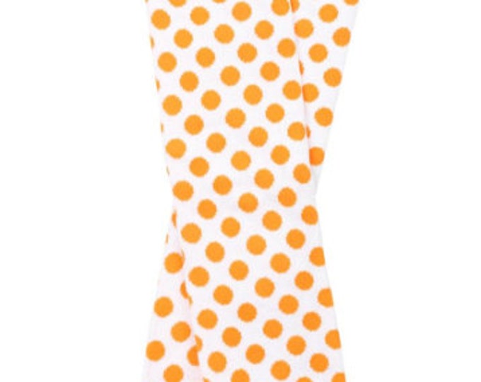Orange and White Polka dot Leg Warmers! Newborn or One Size Polka-dot Legging / Baby Leggings / Polkadot/ Halloween Chicken Costume /Pumpkin