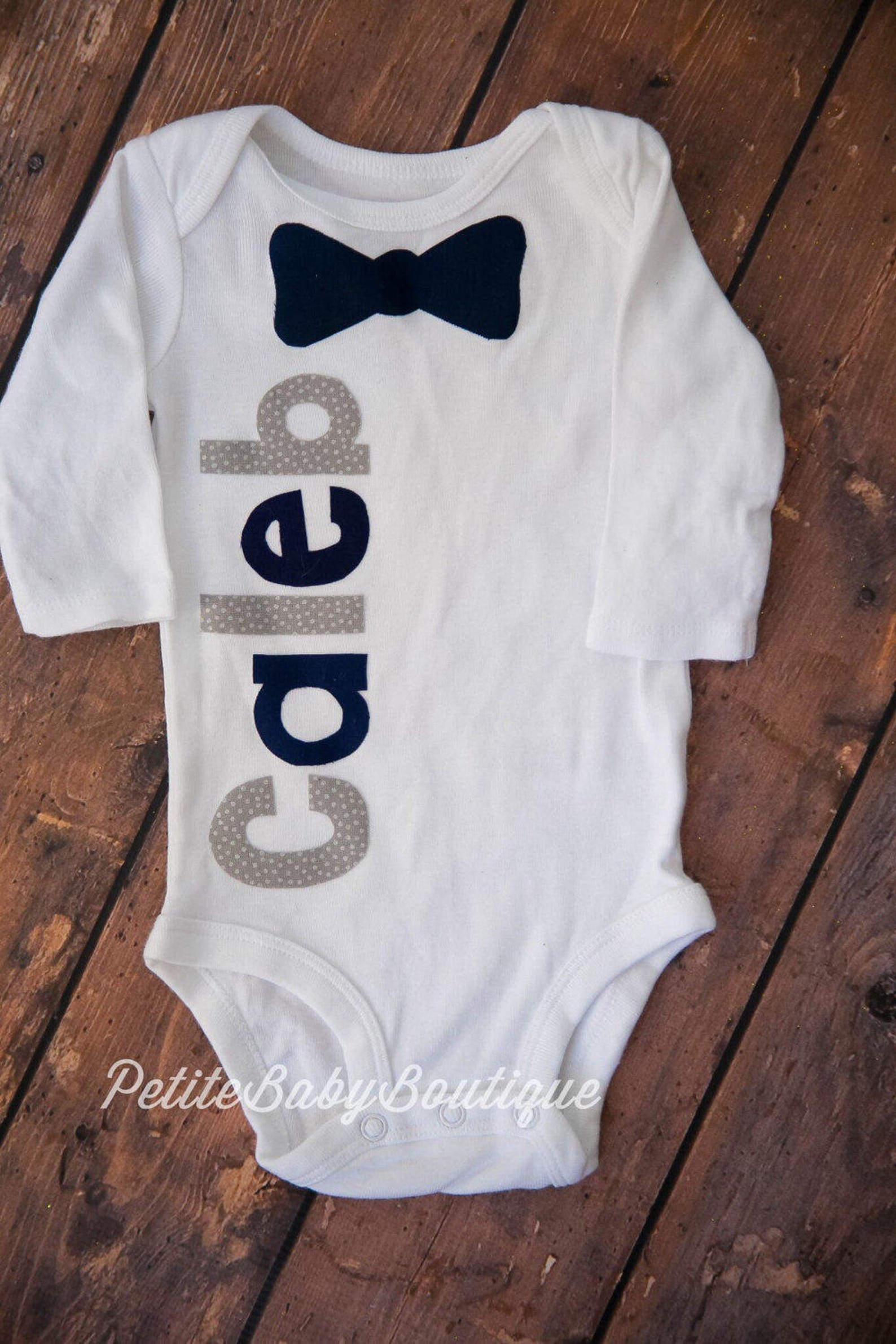 Custom Monogrammed One Piece Baby Outfit Etsy
