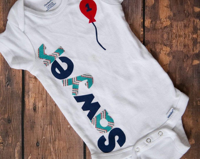 Customized 1st birthday outfit! Baby Boy Birthday / Baby Boy First Birthday