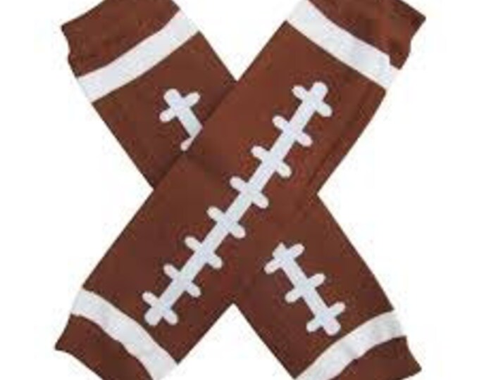 Football Leg Warmers! Newborn or One Size Legging / Baby Leggings / Football Laces Leg Warmer / First Year Down / 1st Down Birthday / 1 down