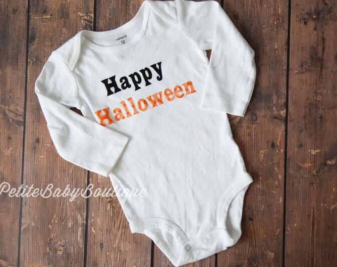 Happy Halloween bodysuit / Halloween Baby Boy / Baby Boy Halloween / Baby Girl  Halloween / halloween costume