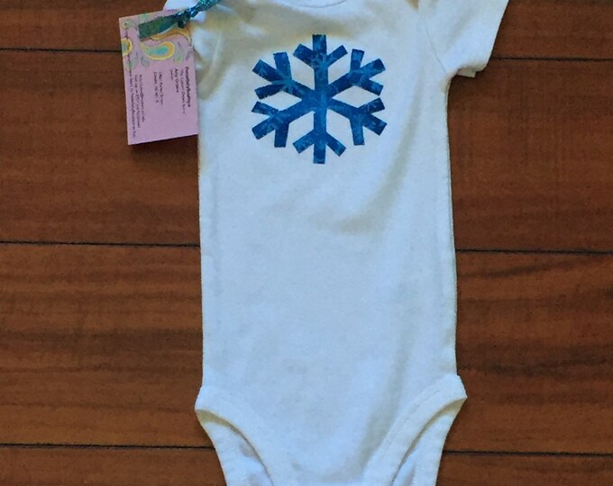 Blue Snowflake Sparkle Outfit! Winter Baby Outfit / baby girl snowflake / baby girl winter bodysuit