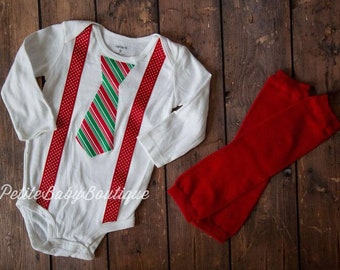Christmas Tie and Suspender Outfit!