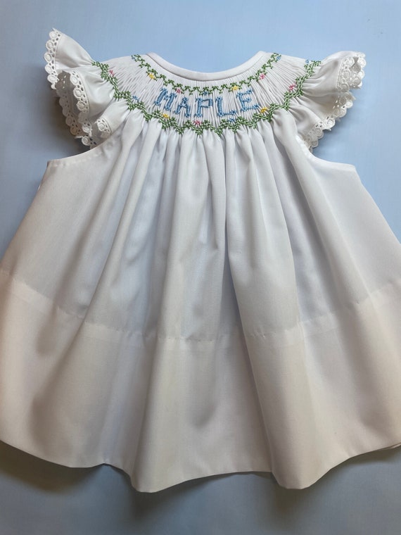 Personalized top smocked dress