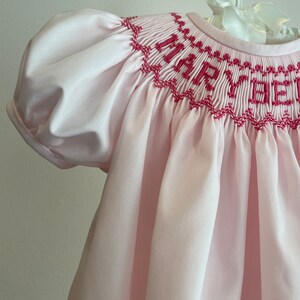 Smocked Dress/bubble/personalized/name/pink/pink Rick Rack Angel ...