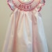 Smocked Dress/bubble/personalized/name/pink/pink Rick Rack Angel ...