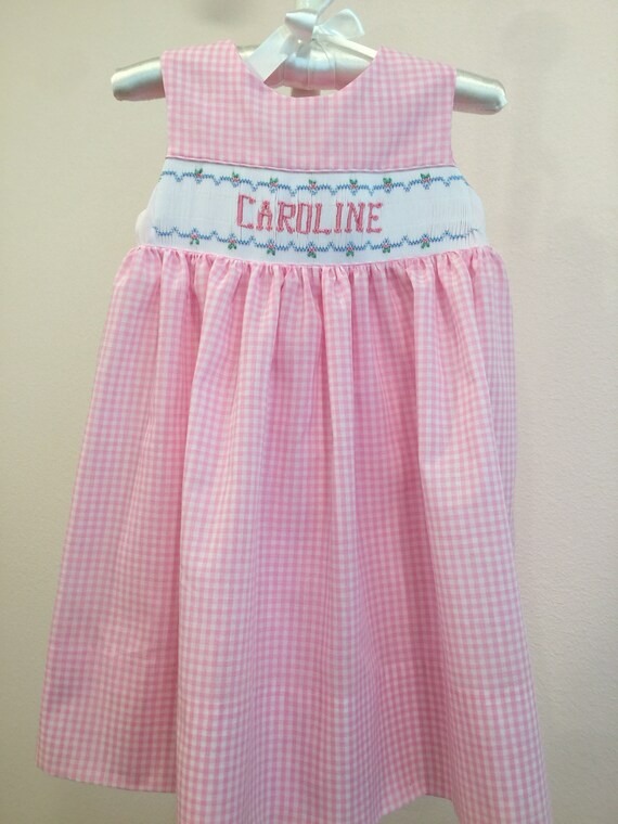 pink gingham sundress