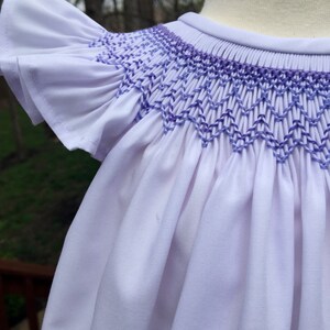 Lavender Hand Smocked Bishop Dress/infant/toddler/girls - Etsy