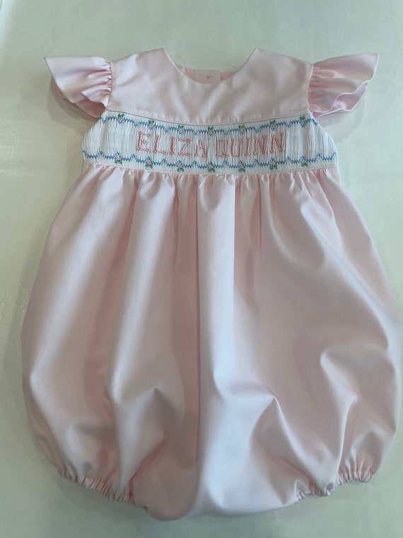 Custom name smocked dress hotsell