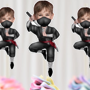 NINJA Cupcake Topper (DIGITAL FILE) , Printable Cupcaketopper ...