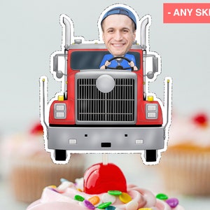 Truck Driver Personalized Cupcake Topper (Digital File)