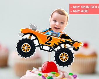 Monster Truck Cupcake Topper: Personalized Party Decor (Digital File)