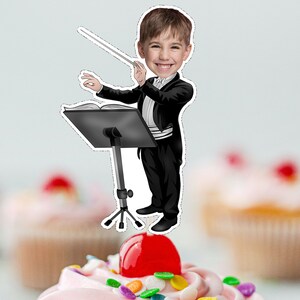 Maestro Cupcake Topper: Personalized Music Conductor (Digital File)