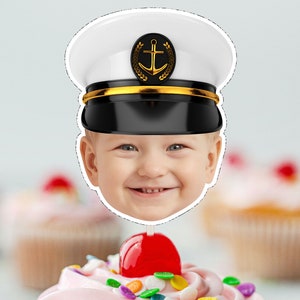 Ship CAPTAIN  Cupcake Topper (DIGITAL FILE) , Printable CupcakeTopper,   Personalised Cupcake topper, Funny Cupcake Topper
