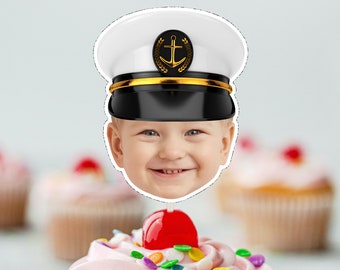 Ship CAPTAIN  Cupcake Topper (DIGITAL FILE) , Printable CupcakeTopper,   Personalised Cupcake topper, Funny Cupcake Topper