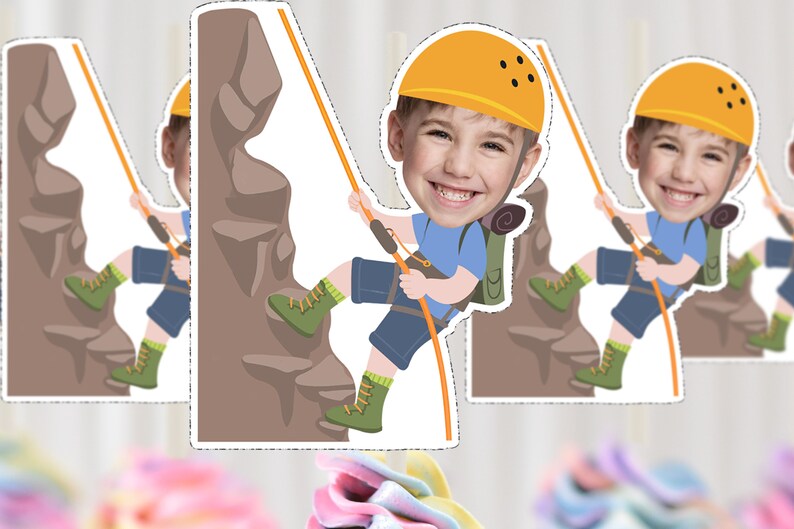 Mountain CLIMBER Cupcake Topper DIGITAL FILE Printable - Etsy