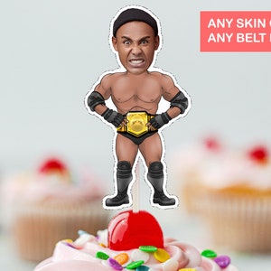 Wrestling Champion Cupcake Topper: Personalized Design (Digital File)