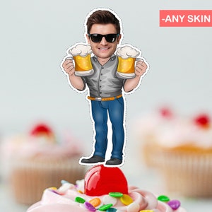 Cheers & Beers Personalized Cupcake Topper (Digital File)