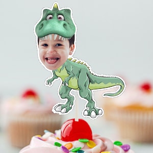 Dinosaurier Geburtstag Cupcake Topper (jedes Alter), digitale Datei, Cupcake Topper, Party Cupcake Topper, druckbare Topper