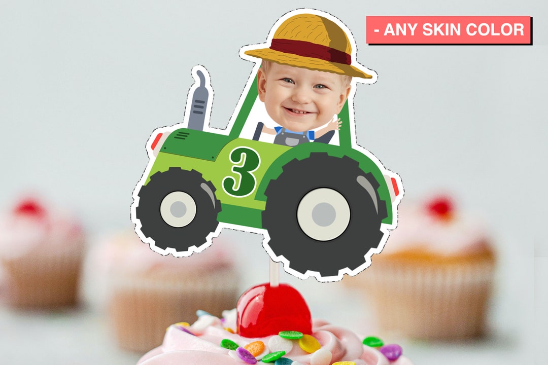 TRACTOR Cupcake Topper DIGITAL FILE Printable - Etsy