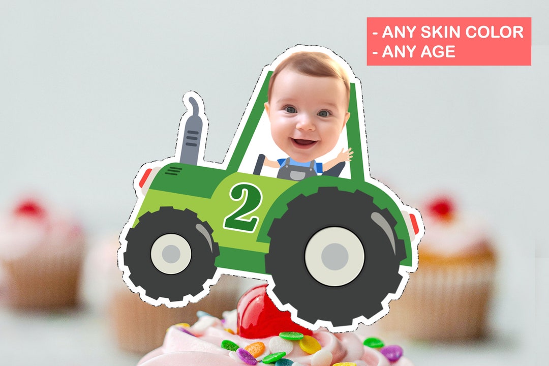 TRACTOR Cupcake Topper (DIGITAL FILE) , Printable Cupcaketopper ...