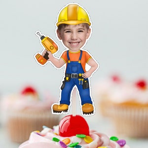 HANDYMAN  Cupcake Topper (DIGITAL FILE) , Printable CupcakeTopper,   Personalised Cupcake topper, Funny Cupcake Topper