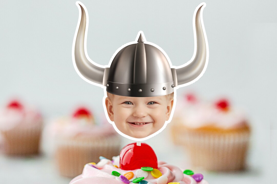 VIKING Cupcake Topper DIGITAL FILE , Printable Cupcaketopper, Personalised Cupcake Topper