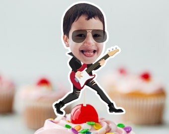 ROCKSTAR Cupcake Topper (DIGITAL FILE) , Printable CupcakeTopper,   Personalised Cupcake topper, Funny Cupcake Topper