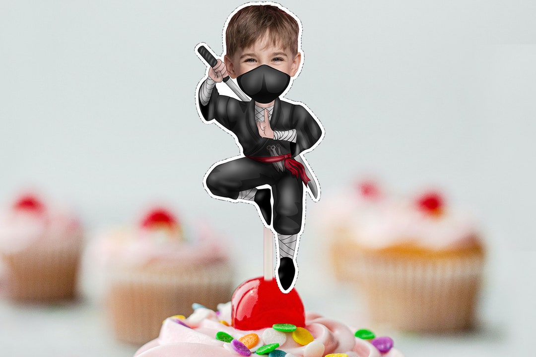 NINJA Cupcake Topper (DIGITAL FILE) , Printable Cupcaketopper ...