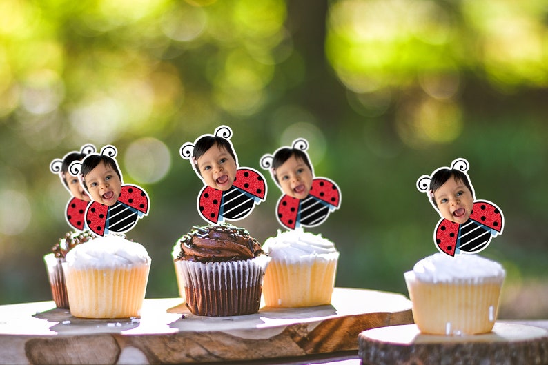 Topper Ladybug LADYBUG Cupcake Topper (DIGITAL FILE) , Printable Cupcaketopper ...