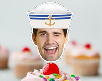 Sailor Hat Cupcake Topper: Personalized Printable (Digital File)