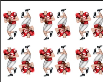 American Football Cupcake Topper: Personalized Party Decor (Digital File)