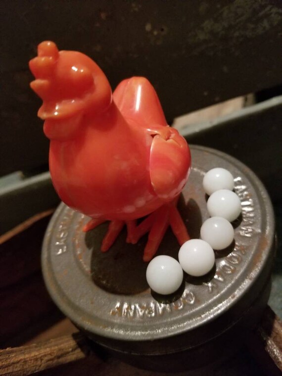 stuffed chicken that lays eggs