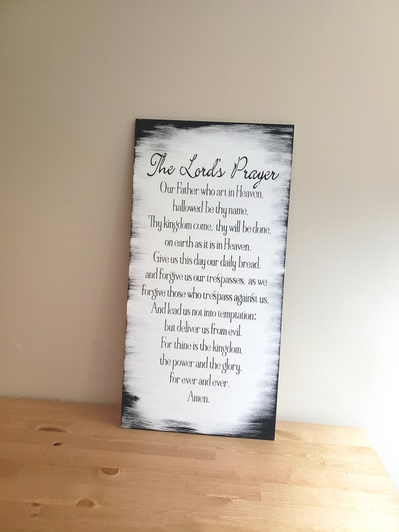 The Lord S Prayer Sign Our Father Who Art In Heaven Wood Sign Scripture Christian Bible Verse Quote Gift For Him Her Farmhouse Primitive The Lord S Prayer Sign Our Father Who Art In Heaven Wood Sign Scripture Christian Bible Verse Quote Gift For Him Her Farmhouse Primitive