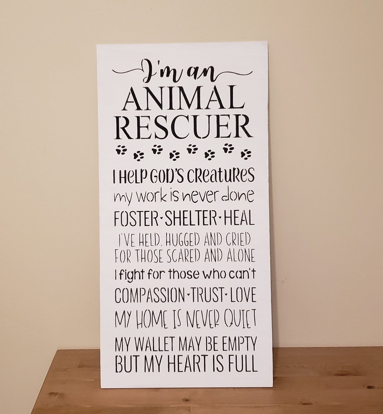 I'm an animal rescuer sign rescue sign adoption rescue Etsy