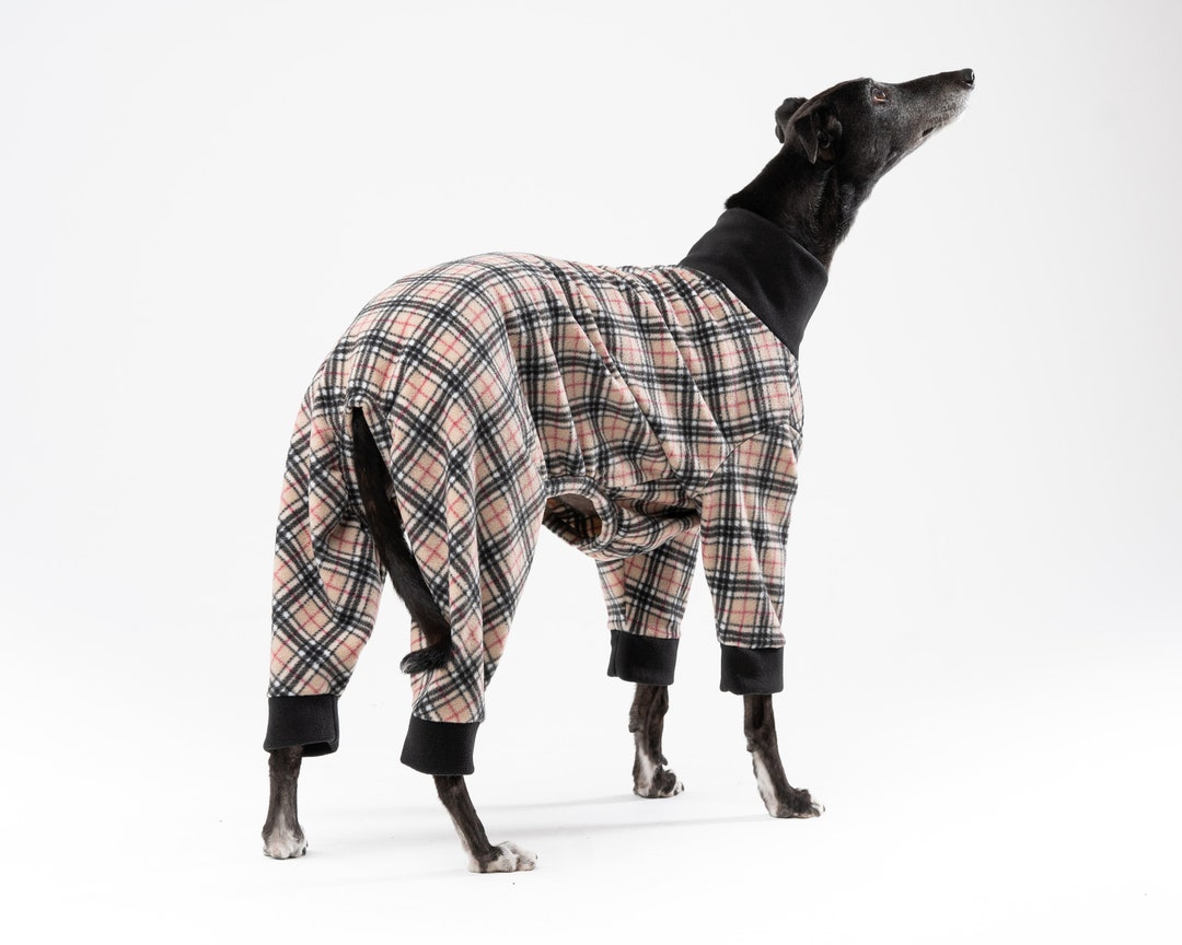 Tartan Dog Pajamas, Whippet, Greyhound Fleece Jumpsuit - Etsy
