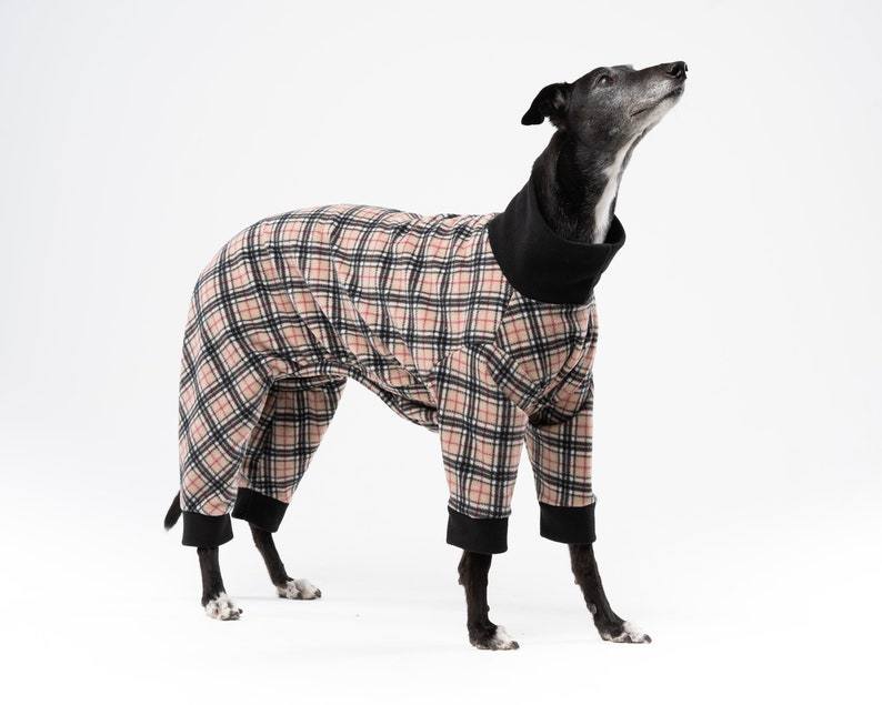 Tartan Dog Pajamas, Whippet, Greyhound Fleece Jumpsuit - Etsy