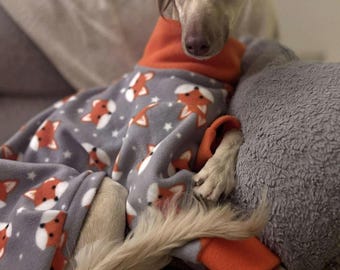 NEW'24  2 leg jumper in foxes  Fleece by DogandHome