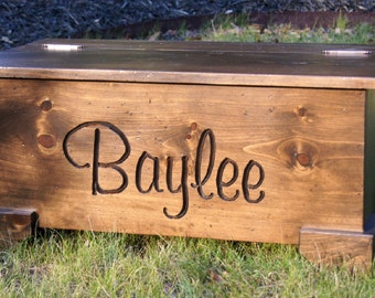 Toy Chest/Toy Box/Personalized/Baby Gift/Pet Storage/Christmas Gift/Birthday Gift/Hand Carved/Ship lap/Farm House/Memory Keeper/Made in USA