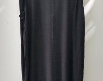 Long black Boho sleeveless midi dress / summer / beach / going out / resort wear / chuck on dress/ size L