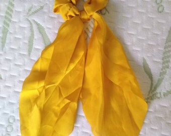 Boho mustard hair tie / scrunchie / hair accessories / wedding / summer / classic