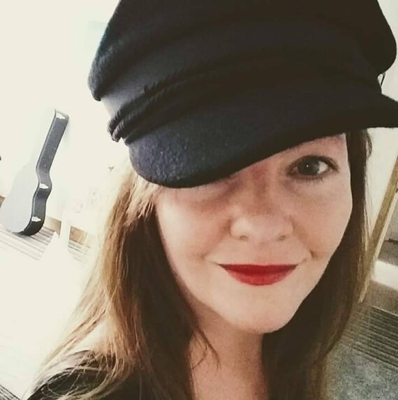 Black baker boy hat / cap / boho /