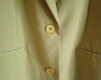 Retro bright green button blazer/ Jacket bohemian size medium