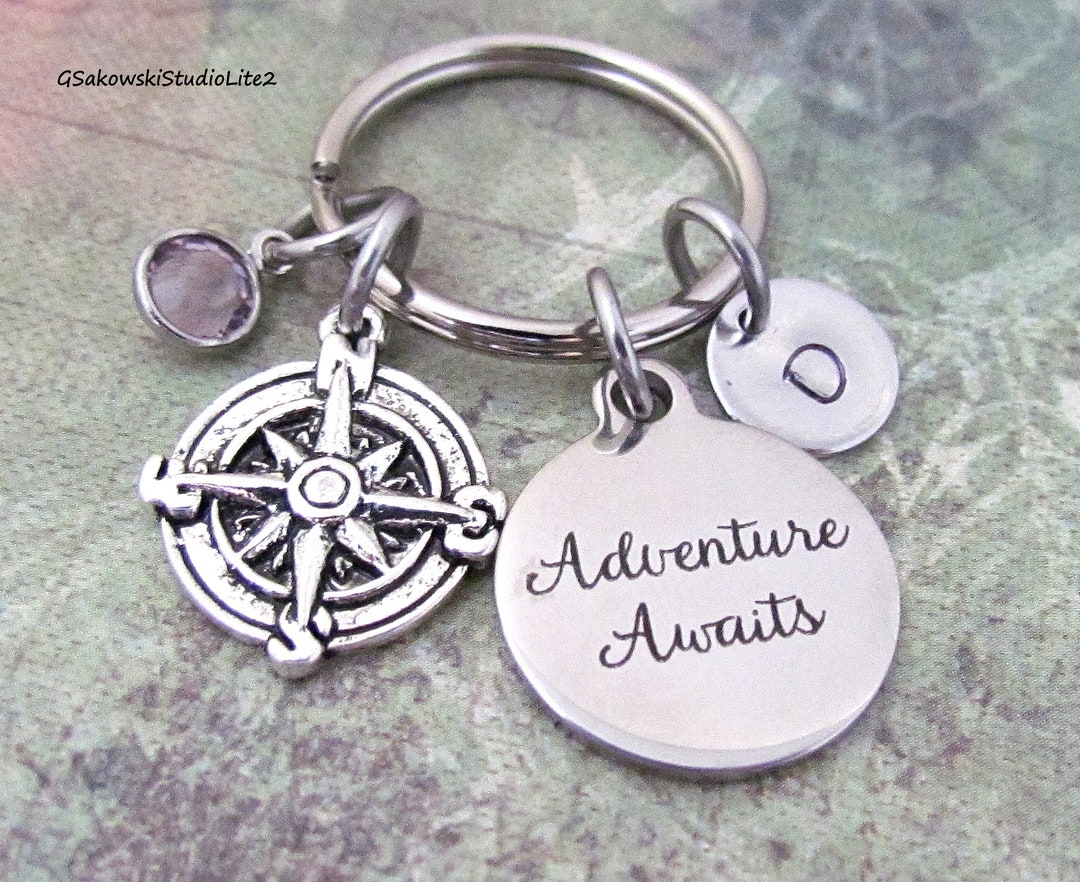 Adventure Compass Charm with White Enamel and Diamonds main image 0