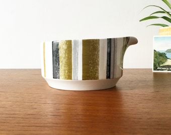 Vintage Midwinter Gravy Boat, Queensberry Stripe Pattern, Made in England, 1960s Design